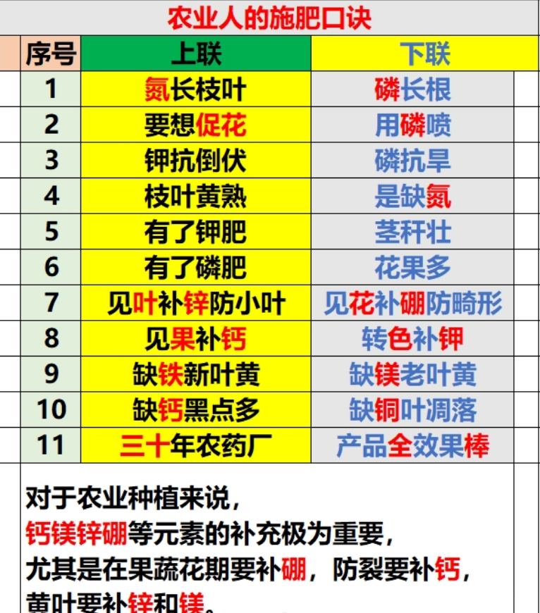 图片[1]-农业种植一定要会的施肥口诀：见果补钙，见花补硼，见叶补锌-阿志说钱