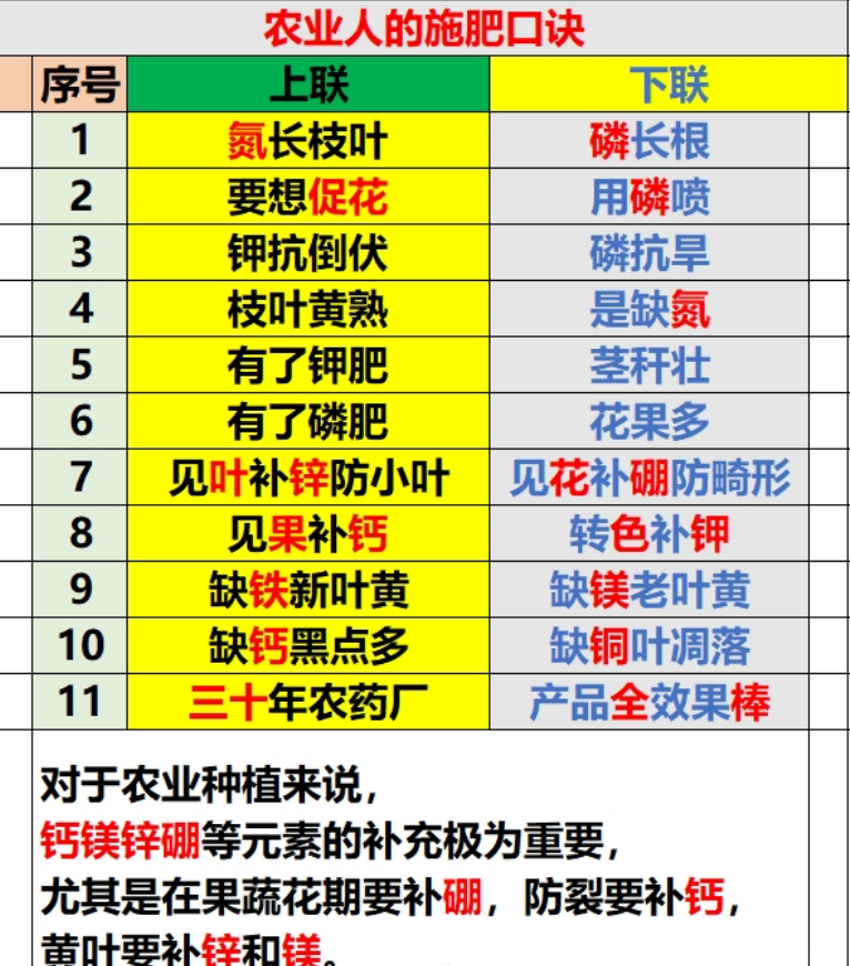 农业种植一定要会的施肥口诀：见果补钙，见花补硼，见叶补锌-阿志说钱