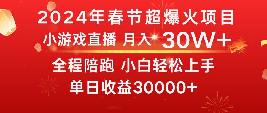 2024龙年财富风暴来袭，小白如何月入30万，抓住风口黄金机遇！-阿志说钱