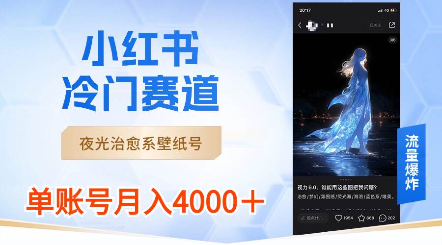 图片[1]-小红书创新赛道揭秘：夜光治愈壁纸号，冷门变热门的秘诀！-阿志说钱