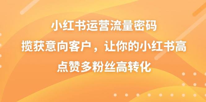 图片[1]-小红书运营秘籍：揭秘流量增长密码，吸引意向客户，点赞粉丝转化全攻略！-阿志说钱