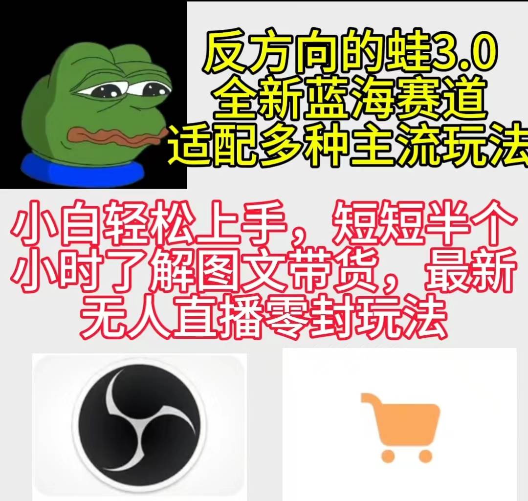 图片[1]-反方向蛙3.0：揭秘图文新玩法，实现多元化变现，引领新蓝海商机，小白也能轻松驾驭-阿志说钱