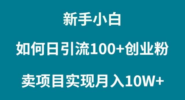 新手小白月入10W+秘诀：轻松卖项目，快速实现财富增长！-阿志说钱