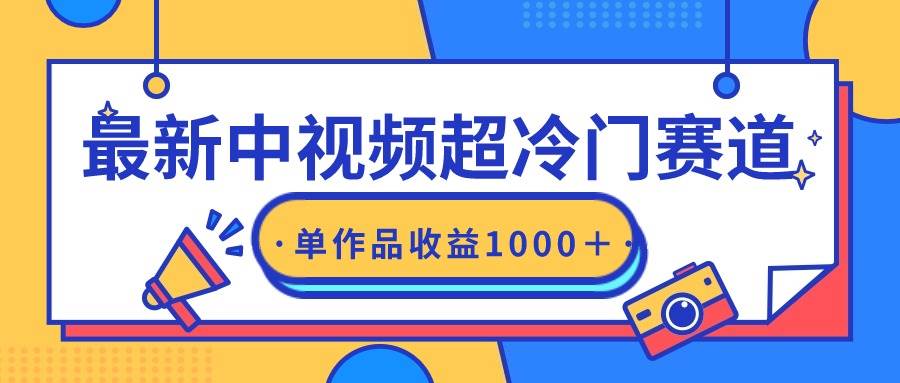 中视频最新赚钱技巧：小众赛道大揭秘，一条视频轻松收益过千元-阿志说钱