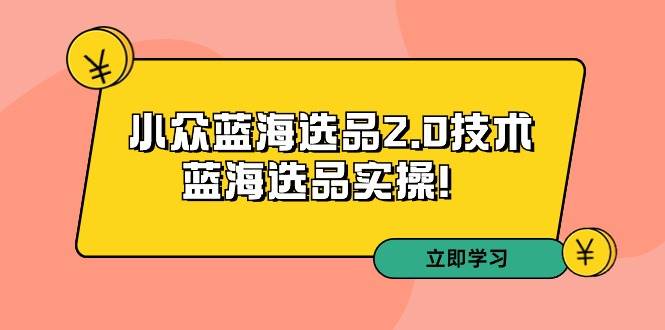 蓝海战略升级！拼多多第33期选品培训，用2.0技术打造爆款产品！-阿志说钱