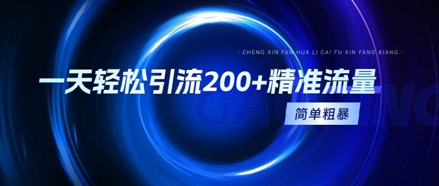图片[1]-每日轻松获取200+目标流量：简单有效技巧，快速掌握！-阿志说钱