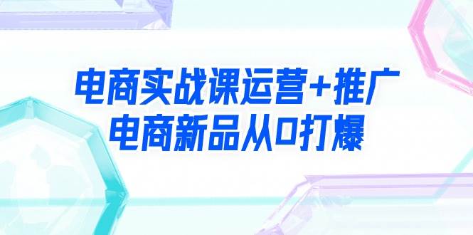 电商运营与推广全攻略：69节视频课带你打造爆款新品-阿志说钱