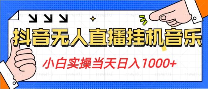 小白实操日入千元，抖音24小时无人直播音乐，安全稳定不违规，轻松赚取音浪收益-阿志说钱