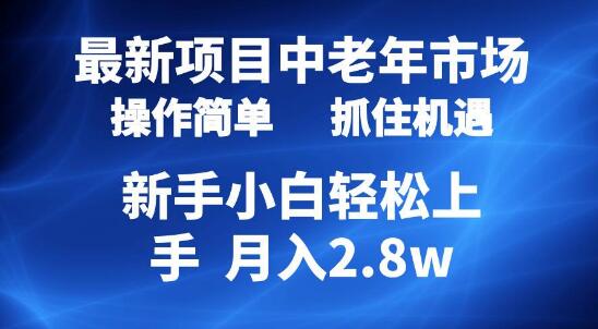 中老年市场项目玩法，起号轻松，7条作品轻松涨粉4000+，单月收入高达2.8万！-阿志说钱