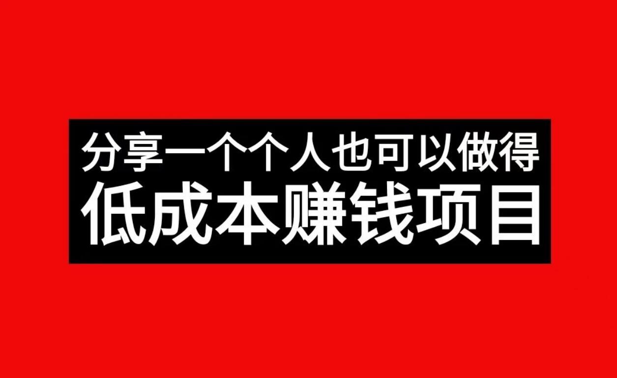 分享一个个人也可以做得低成本赚钱项目-阿志说钱