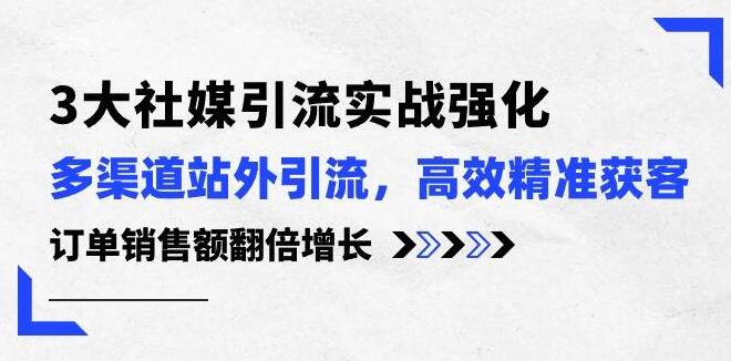 图片[1]-【实操强化】3大社媒引流策略，多渠道站外精准获客，助力订单销售额翻倍增长！-阿志说钱