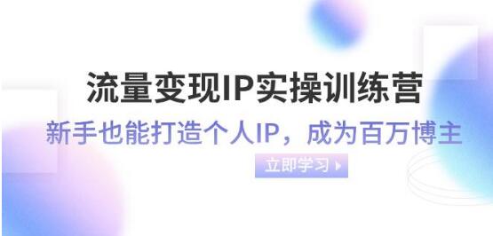 图片[1]-流量变现IP实操训练营：新手入门，打造个人IP，轻松成为百万级博主-阿志说钱