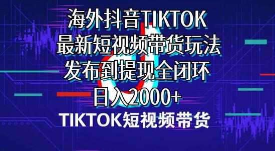 海外短视频带货全攻略，最新玩法揭秘，从发布到提现无缝衔接！-阿志说钱