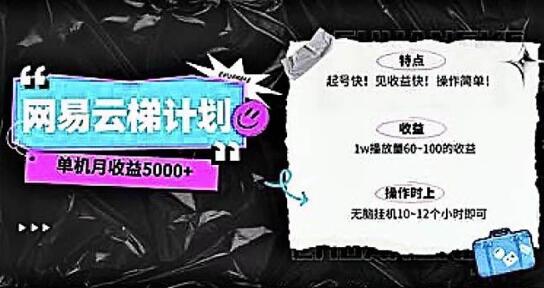 图片[1]-网易云云梯计划，单机月收益突破5000+-阿志说钱