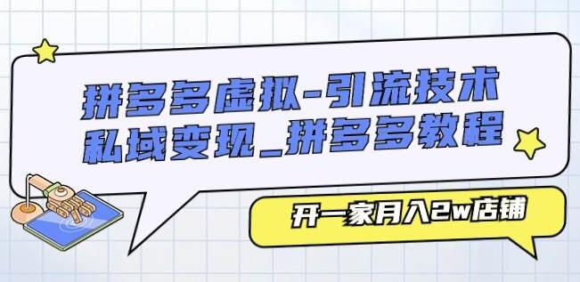 图片[1]-拼多多虚拟店铺运营秘籍，引流技术+私域变现策略，教你轻松月入2W+-阿志说钱
