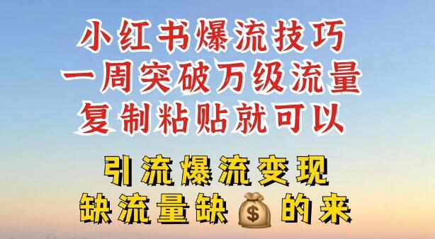 图片[1]-揭秘小红书复制粘贴技巧，一周内如何突破万级流量池实战攻略-阿志说钱