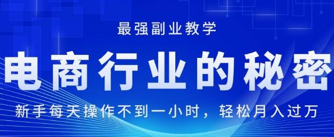 图片[1]-电商行业揭秘，新手日操不足1小时，月入过万，最强副业选择！-阿志说钱