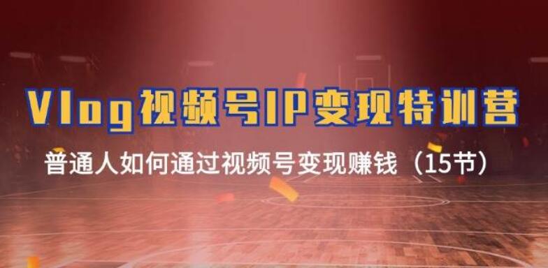 图片[1]-Vlog视频号IP变现特训营，普通人玩转视频号，实现变现与盈利的秘诀-阿志说钱