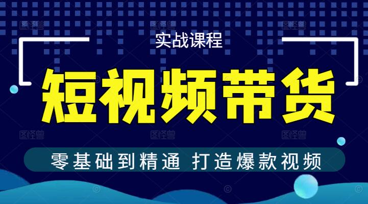 图片[1]-短视频带货实战课，从零到精通，打造爆款带货视频秘籍-阿志说钱