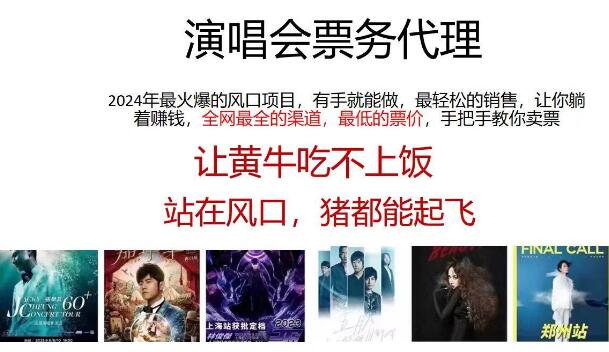 图片[1]-2024年演唱会低价票务代理揭秘，全网最低票价，轻松开启卖票之旅-阿志说钱