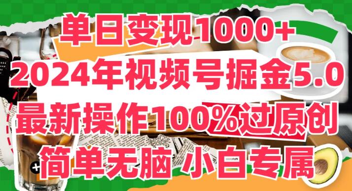 图片[1]-2024视频号掘金新策略5.0，单日变现超千元，最新原创过审技巧，轻松上手！-阿志说钱