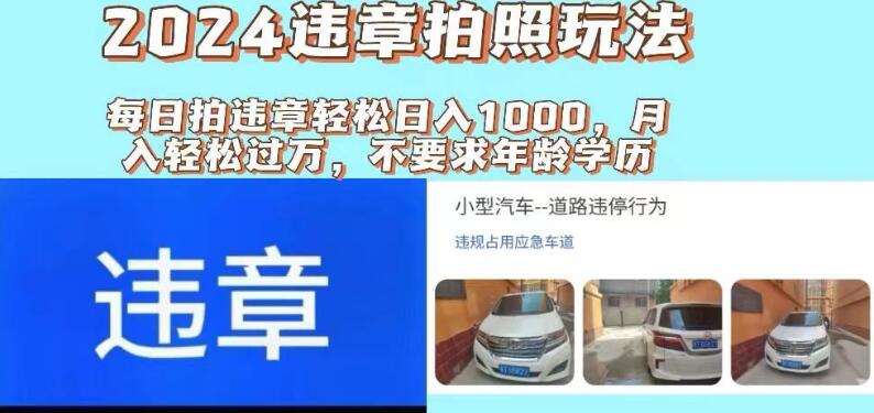 图片[1]-2024年违章拍照创新玩法，双重收益模式，推广躺赚与拍照赚钱并行-阿志说钱