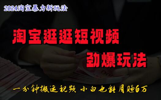 图片[1]-蓝海项目揭秘，淘宝逛逛视频分成计划，日入500+，一分钟轻松搬运视频！-阿志说钱