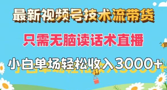 图片[1]-【揭秘】最新视频号技术流带货秘籍，无脑读话术直播法，小白主播单场直播纯收益3000+-阿志说钱