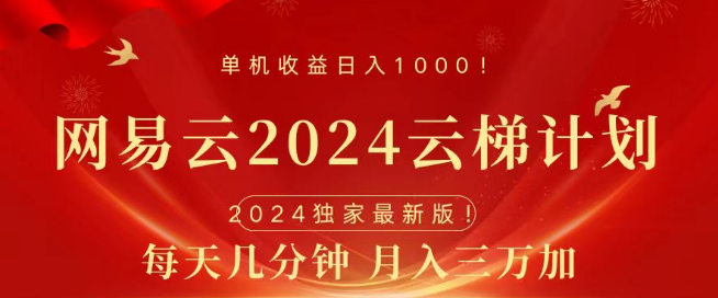 图片[1]-2024年网易云云梯计划挂机版，风口项目详解与实操指南！-阿志说钱