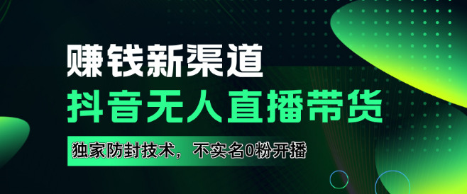 图片[1]-抖音无人直播实现财务自由教程，全套实操流量技巧+防封策略，无需实名0粉开播！-阿志说钱