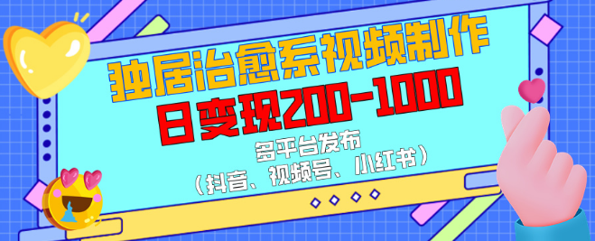 图片[1]-独居治愈系视频制作宝典，一键多平台发布（抖音、视频号、小红书全覆盖），日变现200-1000+-阿志说钱