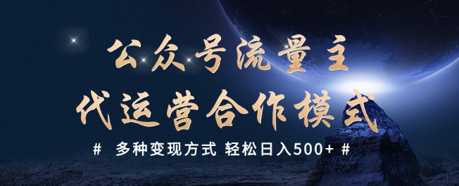 图片[1]-公众号流量主代运营服务，解锁多种高效变现方式，助你轻松实现日入500+-阿志说钱