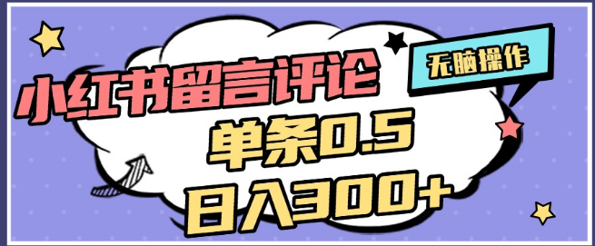 图片[1]-2025年小红书评论赚钱攻略，单条0.5元，日入300+无上限，详细实操流程揭秘-阿志说钱