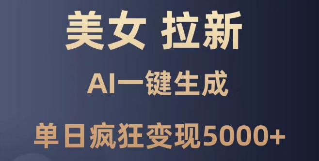 图片[1]-高效AI助力美女拉新策略，一键生成内容，日收入可达5000+，小白也能轻松掌握！-阿志说钱