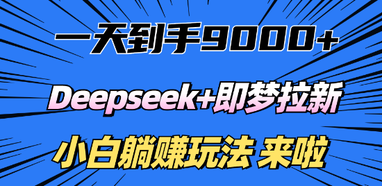 图片[1]-日赚9000+秘籍，DeepSeek+即梦拉新，新手躺赚攻略全解析-阿志说钱