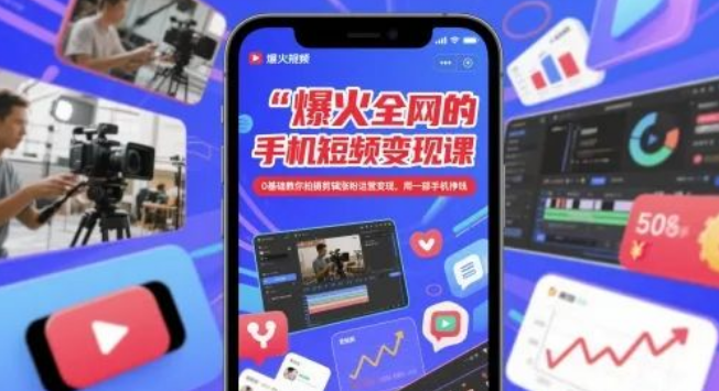 图片[1]-手机短视频变现全攻略，0基础入门，拍摄剪辑+涨粉运营+一部手机月入过万-阿志说钱
