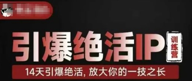 图片[1]-绝活IP打造训练营，14天0基础精准变现，放大个人技能优势-阿志说钱