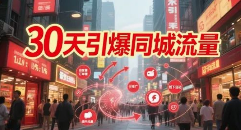 图片[1]-同城流量引爆系统，30天全攻略（团购运营+达人合作+老板IP打造+精准投流7大模块)-阿志说钱