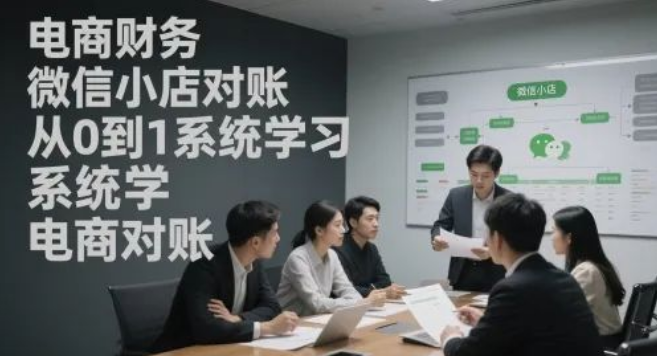 图片[1]-掌握电商财务核心技能，微信小店对账从0到1系统学，高效完成电商对账-阿志说钱