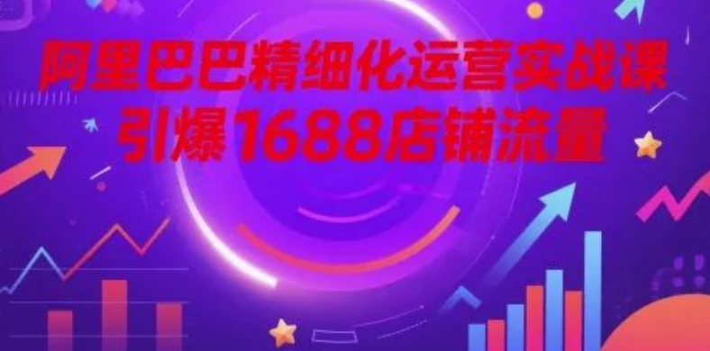 图片[1]-阿里巴巴精细化运营实战秘籍，轻松引爆1688店铺流量，开启财富新通道-阿志说钱