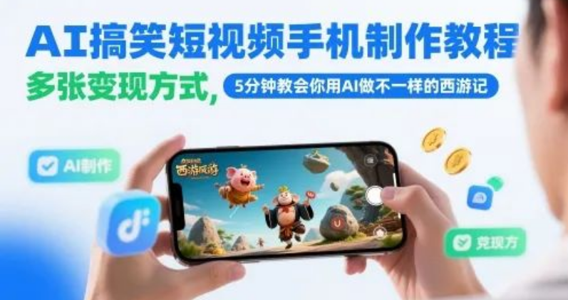 图片[1]-AI搞笑西游记短视频手机速成教程，5分钟解锁新玩法，多张变现途径等你赚-阿志说钱