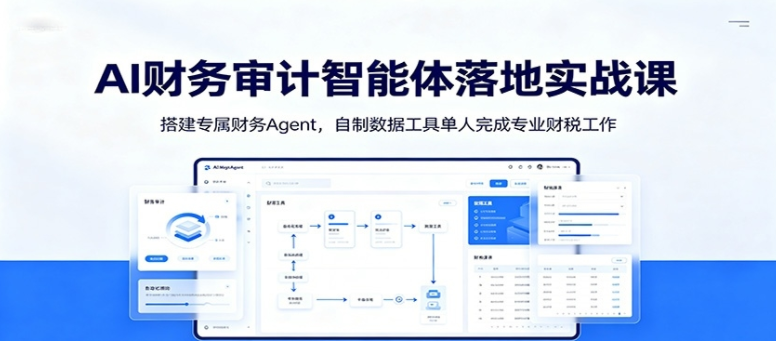 AI财务审计智能体落地实战课:搭建专属财务Agent,自制数据工具单人完成专业财税工作-阿志说钱