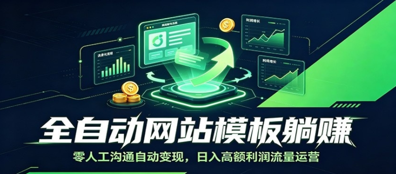 图片[1]-全自动网站模板躺赚：零人工沟通自动变现，日入高额利润流量运营-阿志说钱