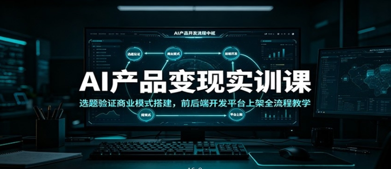 图片[1]-AI产品变现实训课：选题验证商业模式搭建，前后端开发平台上架全流程教学-阿志说钱
