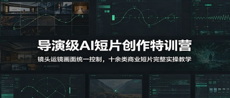 图片[1]-导演级AI短片创作特训营：镜头运镜画面统一控制，十余类商业短片完整实操教学-阿志说钱