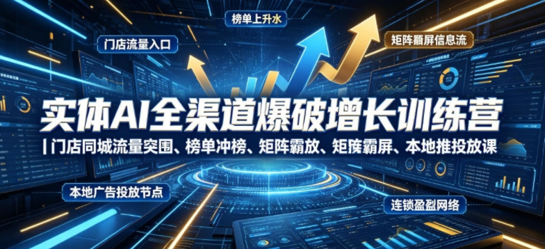 图片[1]-实体AI全渠道爆破增长训练营｜门店同城流量突围、榜单冲榜、矩阵霸屏、本地推投放、全域盈利实战课-阿志说钱