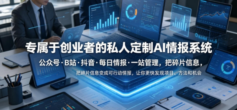 图片[1]-专属于创业者的私人定制AI情报系统，公众号·B站·抖音·每日情报·一站管理，把碎片信息变成可行动情报，让你更快发现项目、方法和机会-阿志说钱