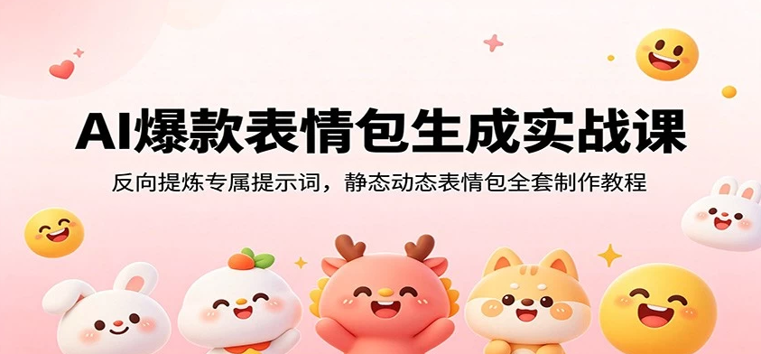 图片[1]-AI爆款表情包生成实战课：反向提炼专属提示词，静态动态表情包全套制作教程-阿志说钱